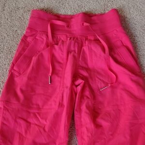 lululemon athletica Bright Coral Pink Elastic Waist Pants Size 0
